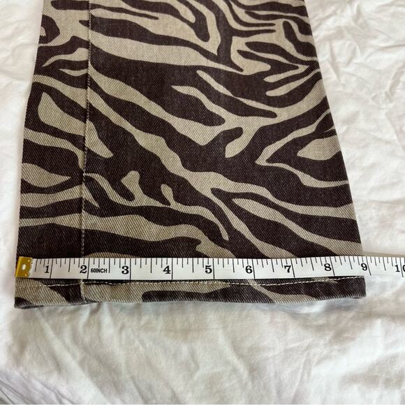 RSQ Zebra Striped Wide Leg High Waist Pants sz 24 - Picture 11 of 16